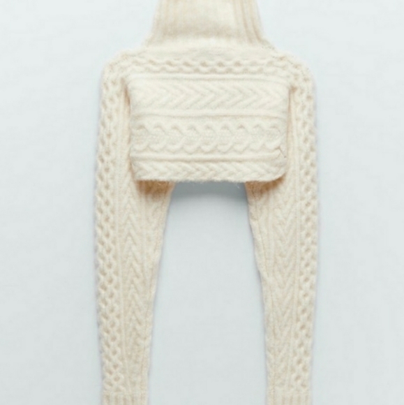 Pattern Knit Arm Warmer Zara Zara Knit Arm Sleeve Warmers Zara